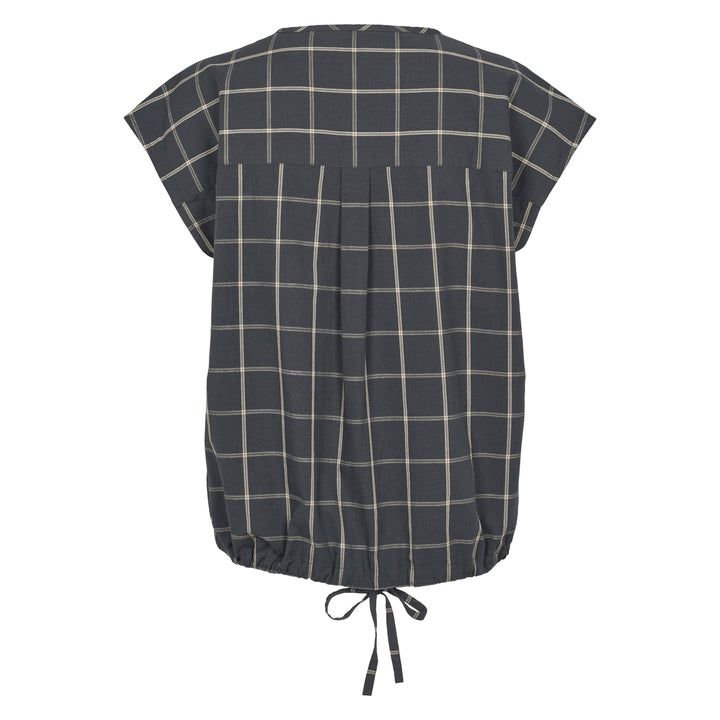 CHECK gather shirt