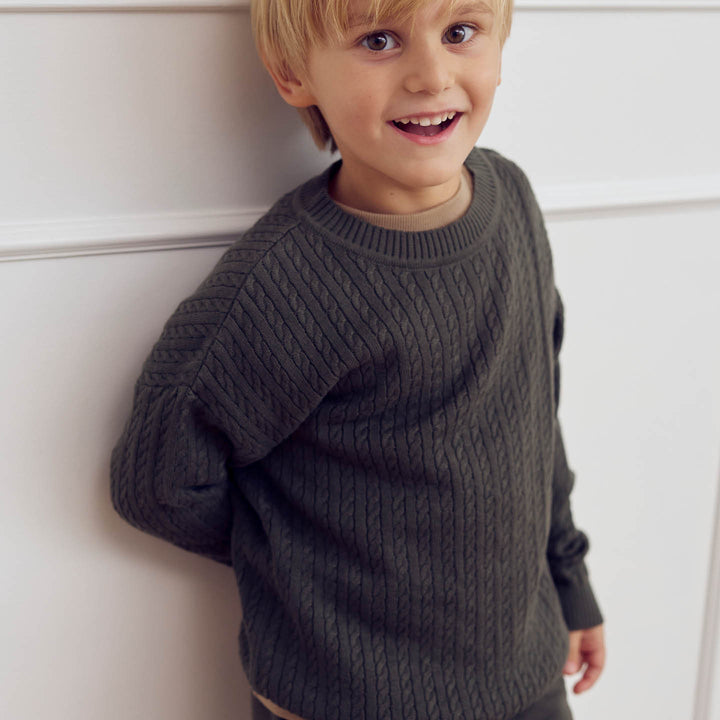 KNIT cableknitted sweater