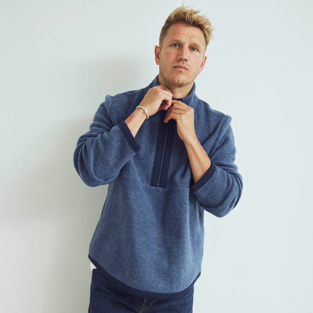 MEN'S wool fleece pullover