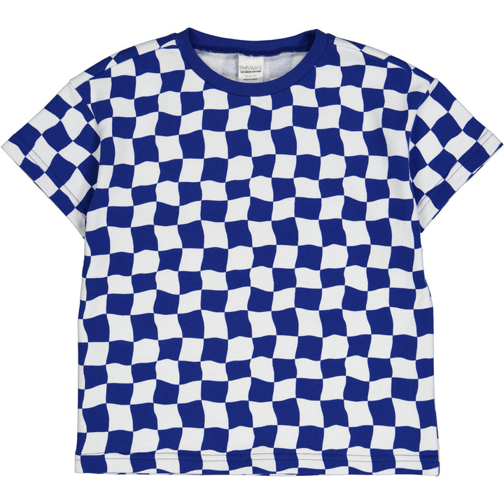 RACING sweat checkered T-shirt