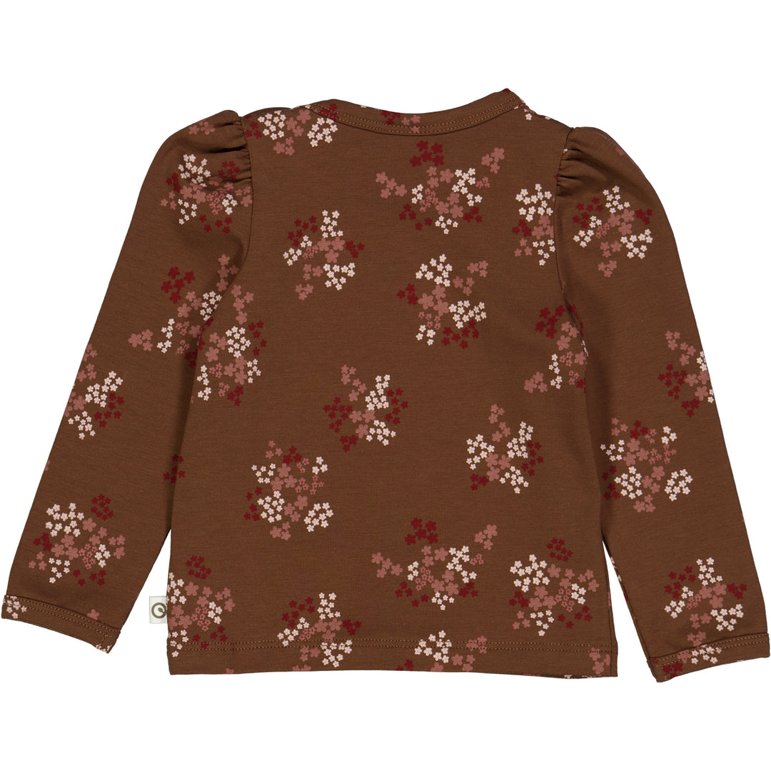 FLORA puff sleeve top with floralprint