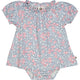 PETIT flower printed puff sleeve dress body