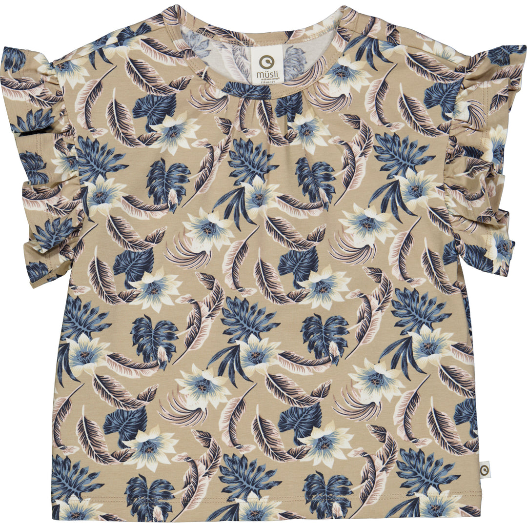 LILY printed frill T-shirt