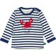 STRIPE crab applique top