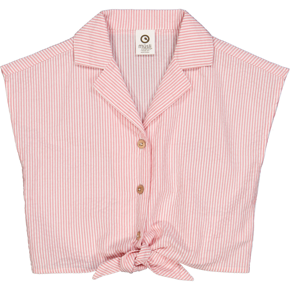 【KOOLOSET】Summer Seersucker Stripe Shirt SEERSUCKER stripe crop shirt – by Green Cotton COM