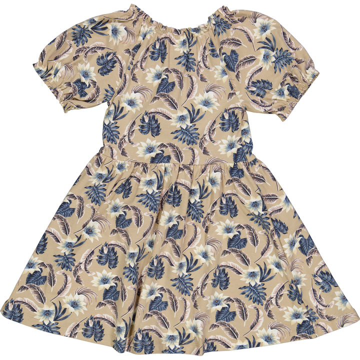 LILY printed puffsleeve swing dress