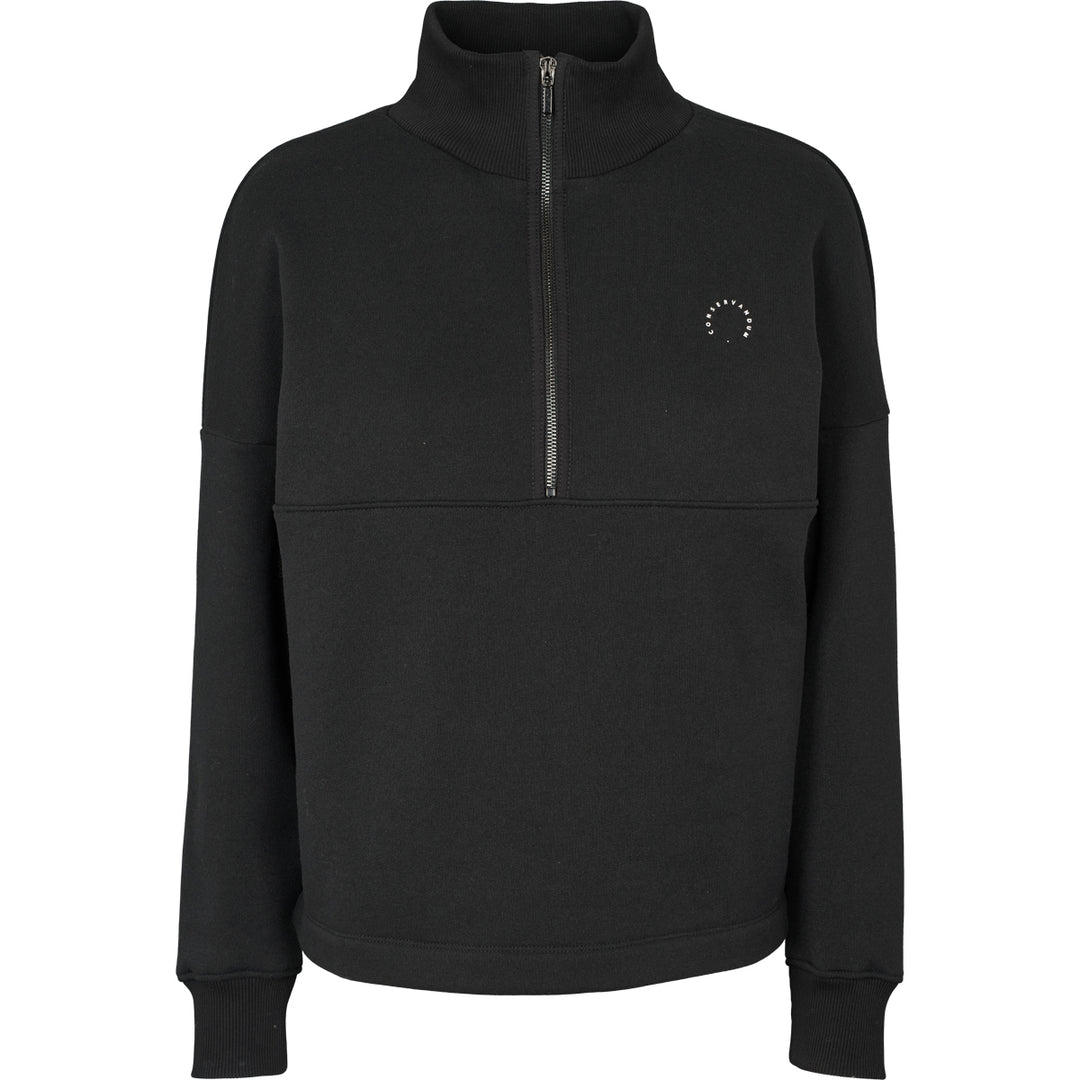 SWEAT zip collar sweatshirt