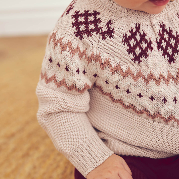 KNIT jacquard sweater