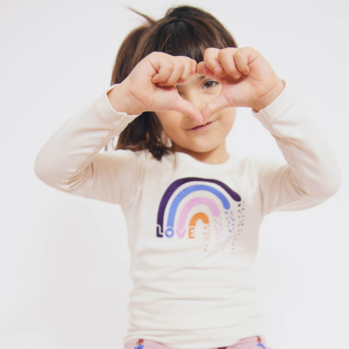 HEART top with a rainbow