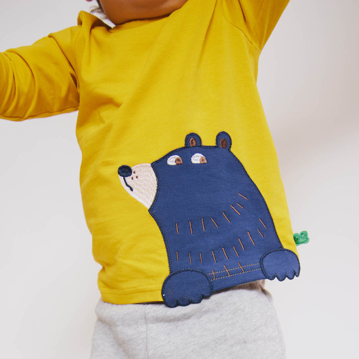 BEAR applique long sleeve top