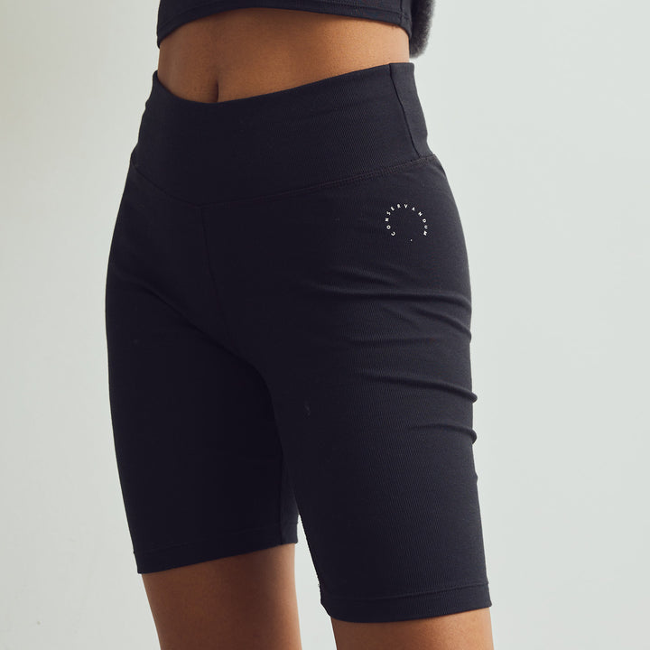 CALM RIB biker shorts