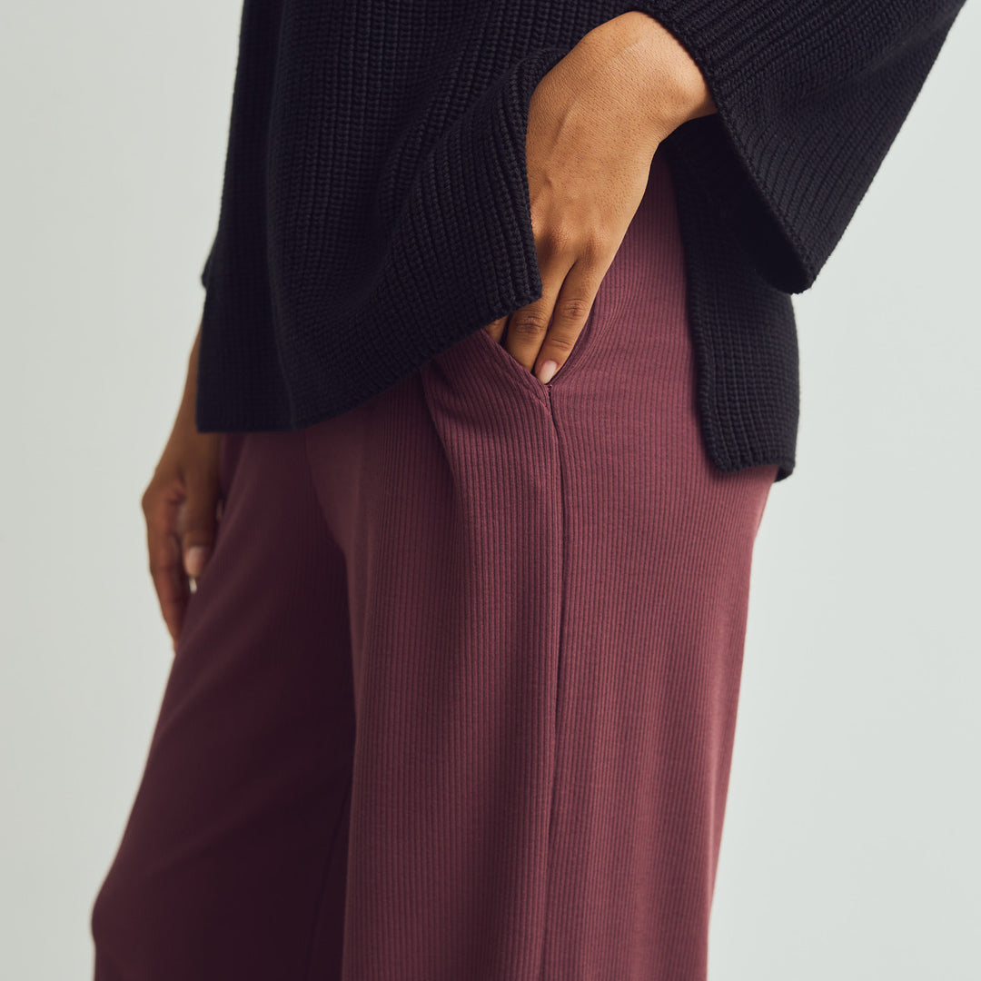 WAVE RIB pants with pockets