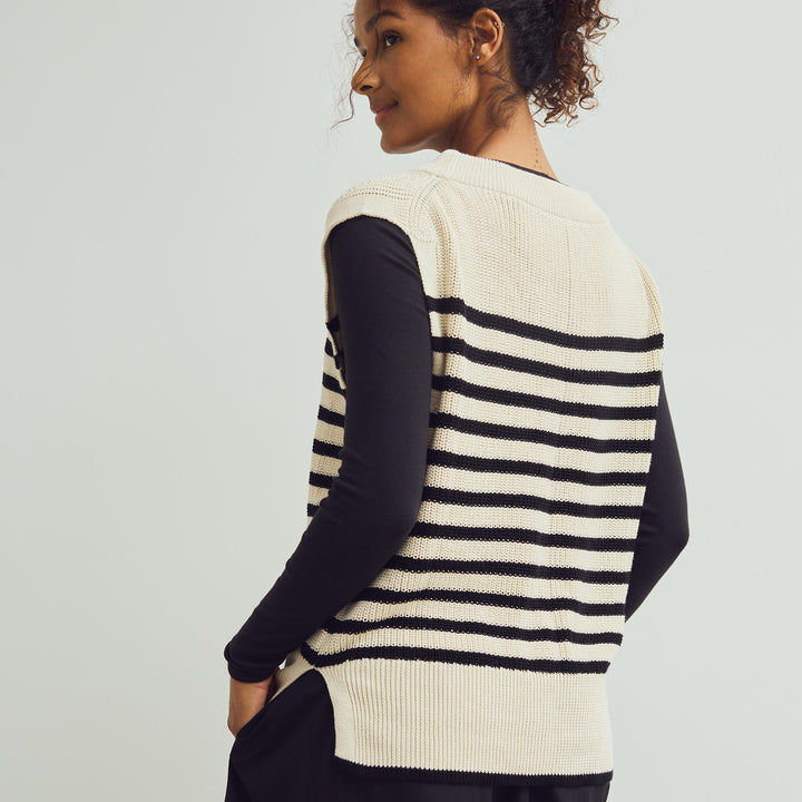 KNIT striped vest