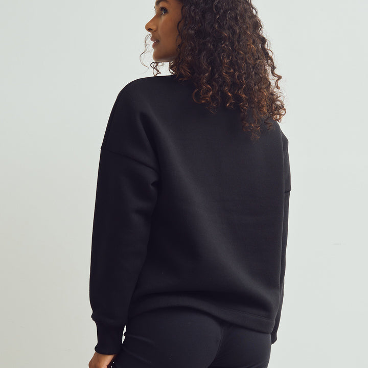 SWEAT zip collar sweatshirt