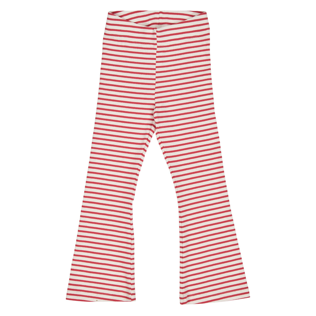 STRIPE rib flared pants