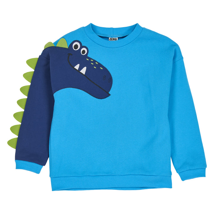 DINO spike applique sweatshirt