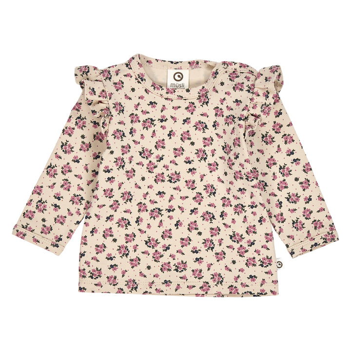 ZINNA floral printed frill top