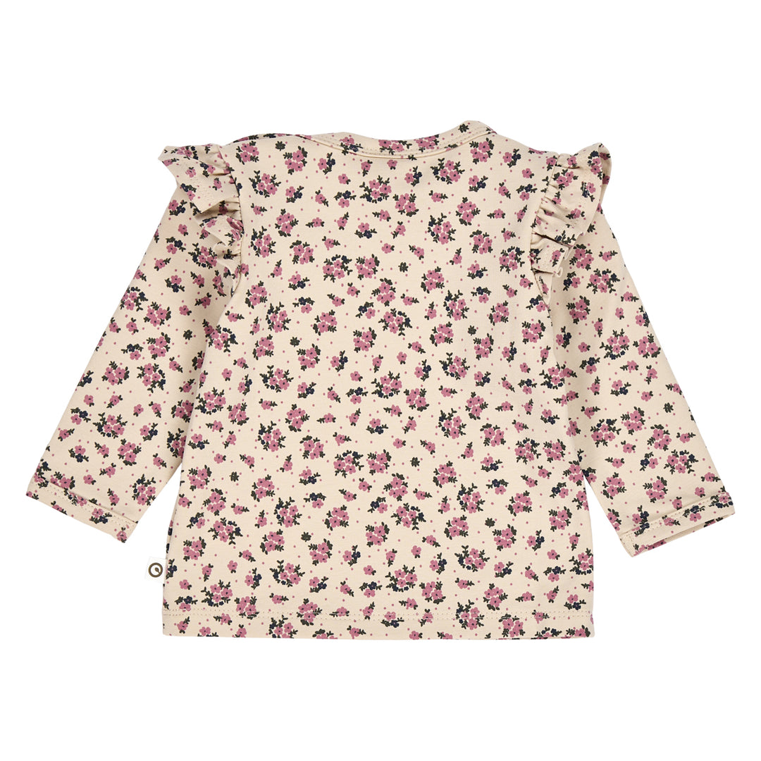 ZINNA floral printed frill top