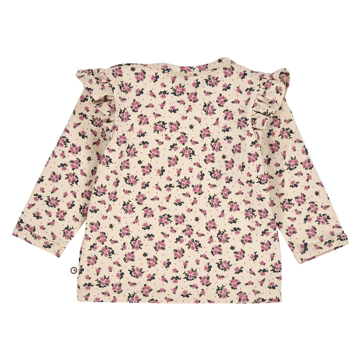 ZINNA floral printed frill top