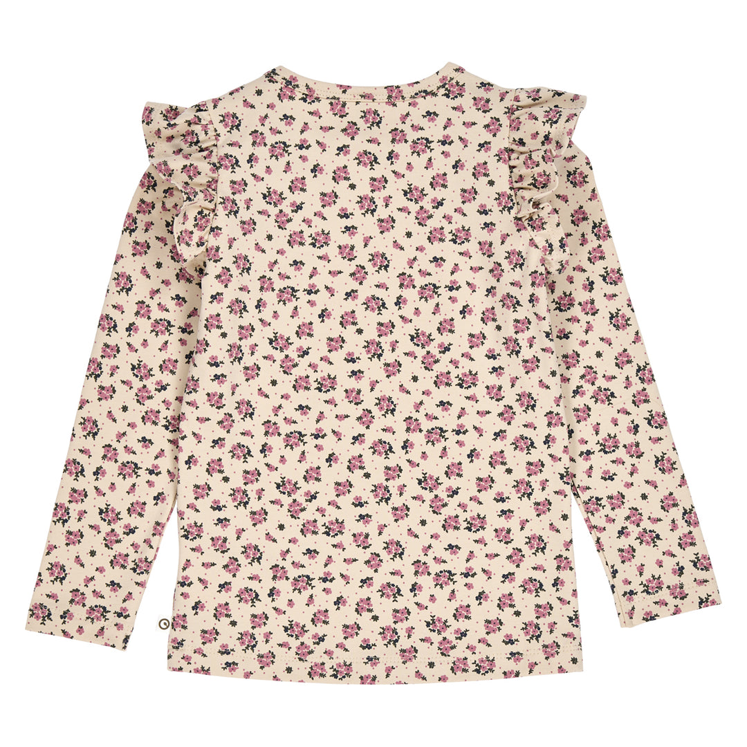 ZINNA floral printed frill top