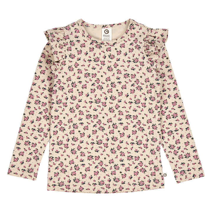 ZINNA floral printed frill top