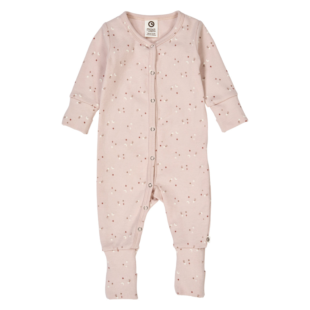 STARS rib bodysuit with feet