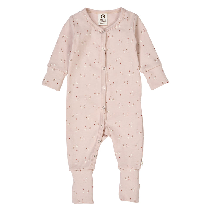 STARS rib bodysuit with feet