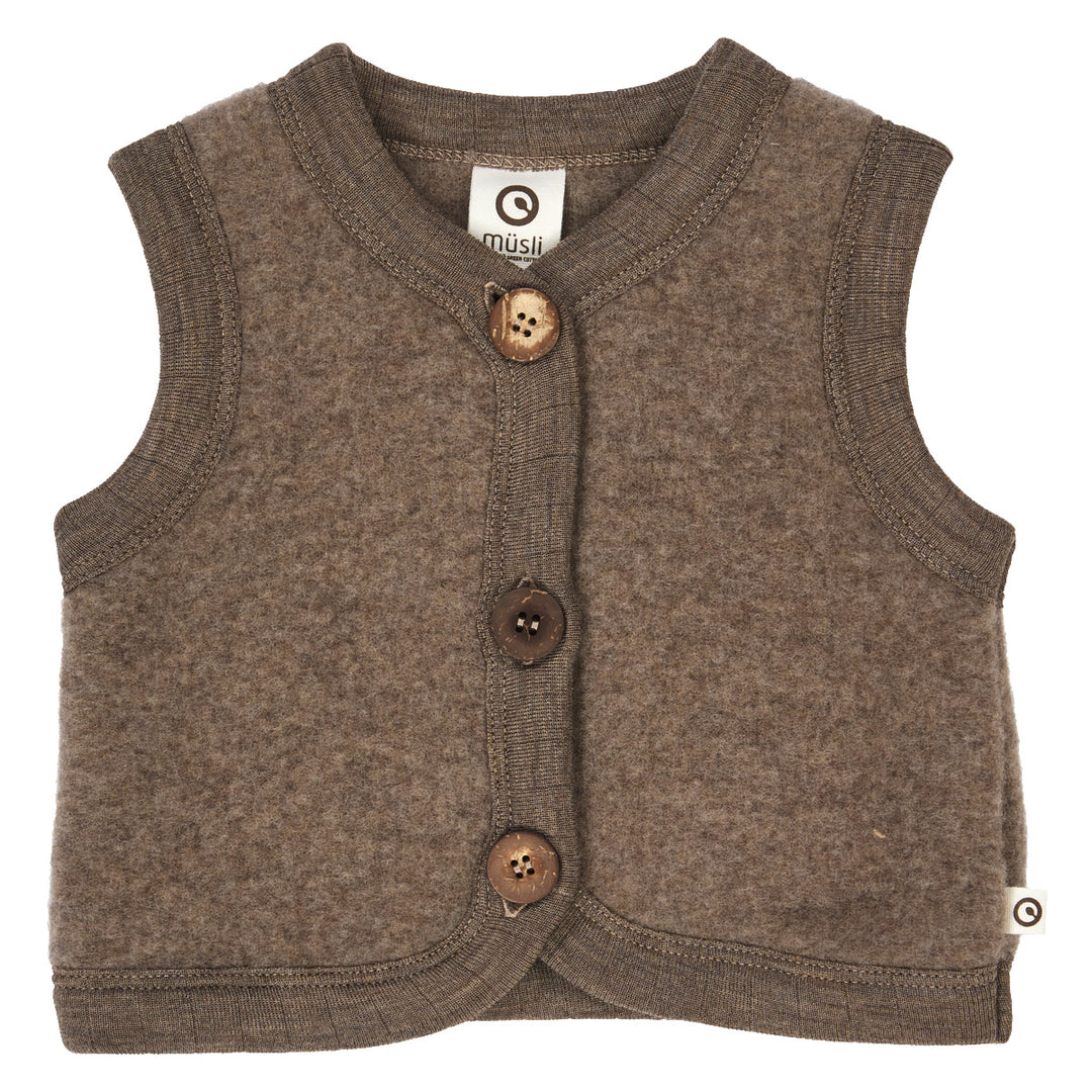 WOOLLY vest in merino wool fleece