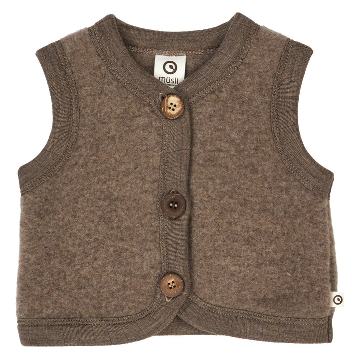 WOOLLY vest in merino wool fleece