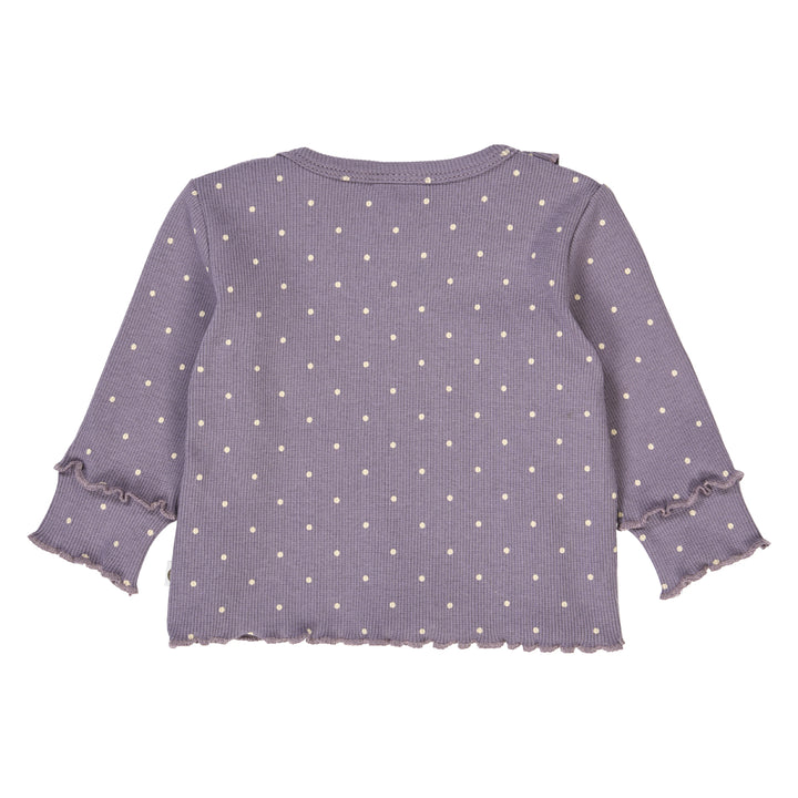 DOT rib frill collar top
