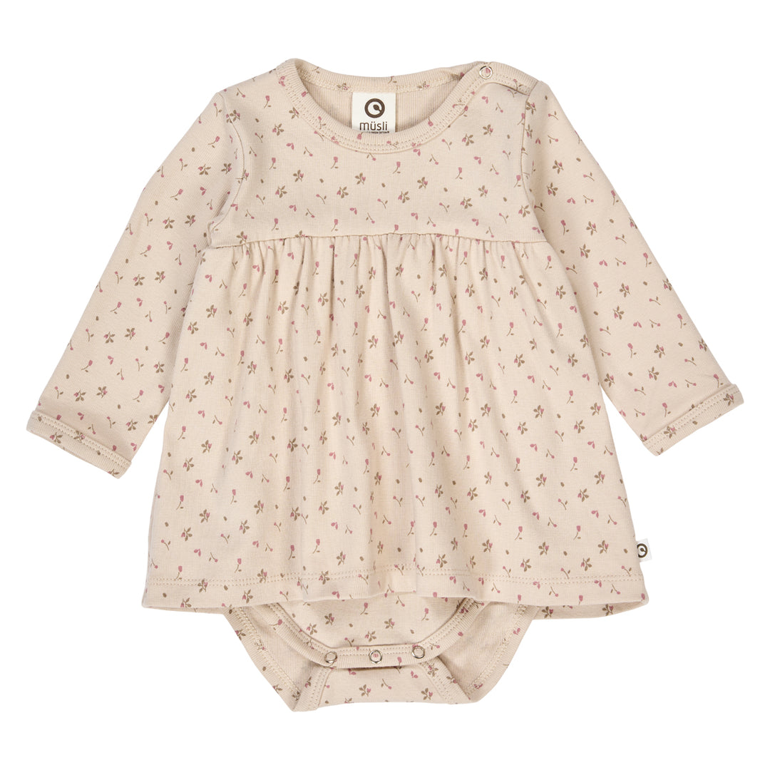 ASTER rib floralprinted dress body