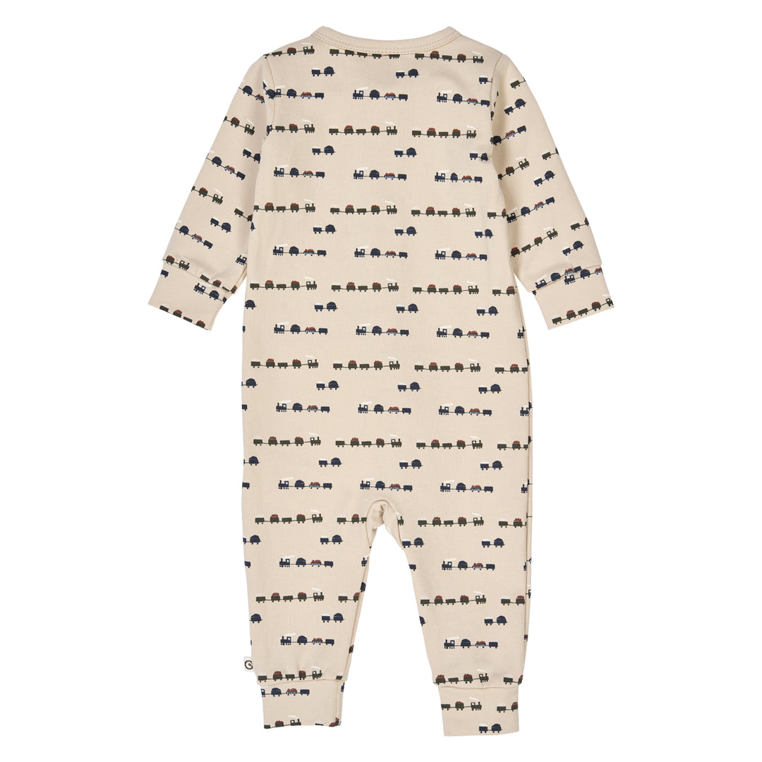 TRAIN printed zip bodysuit