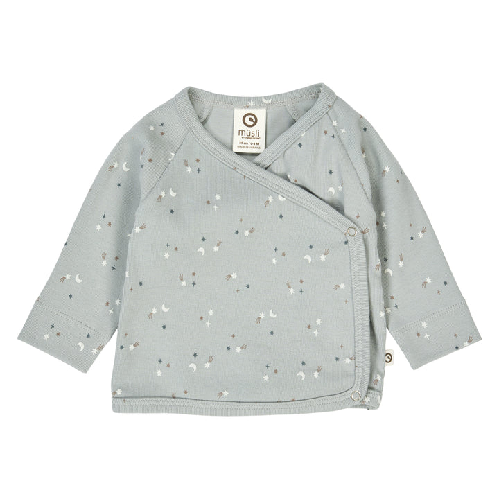 STARS rib cardigan with cross closure