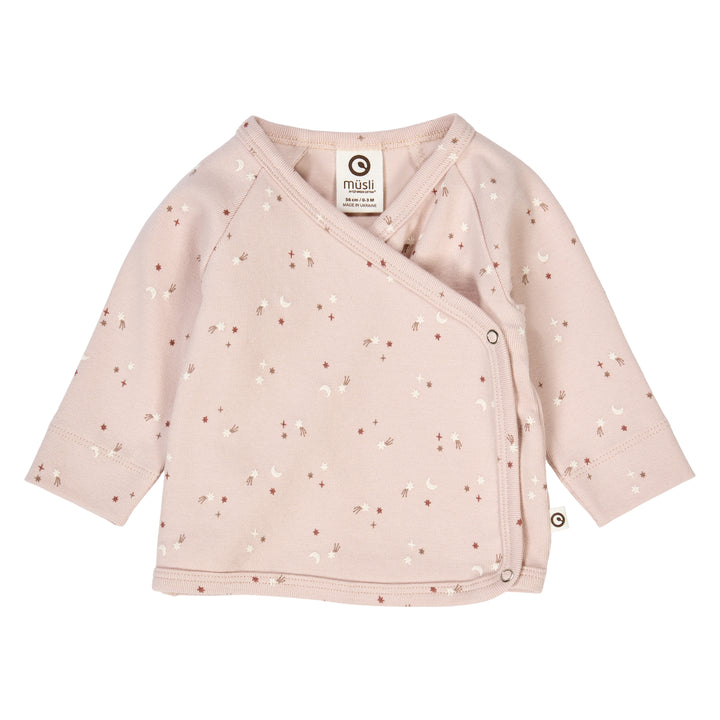 STARS rib cardigan with cross closure