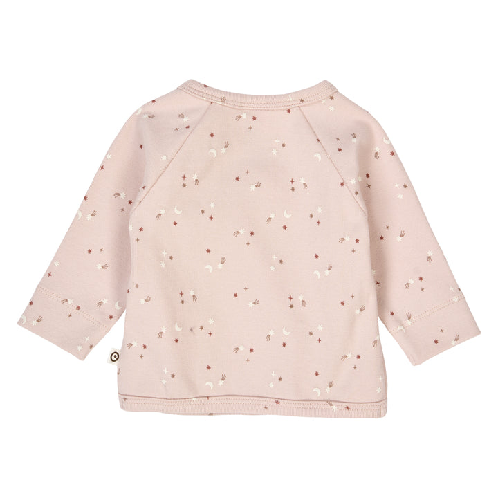 STARS rib cardigan with cross closure