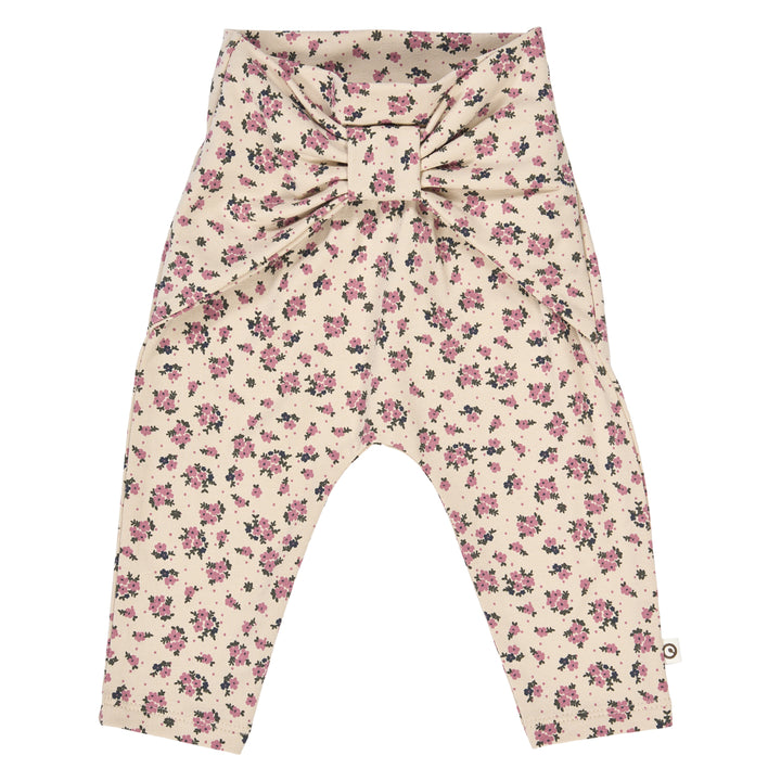 ZINNA floral printed pants with a bow