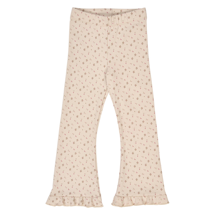 ASTER rib floralprinted flared pants