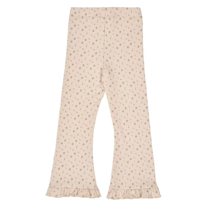 ASTER rib floralprinted flared pants