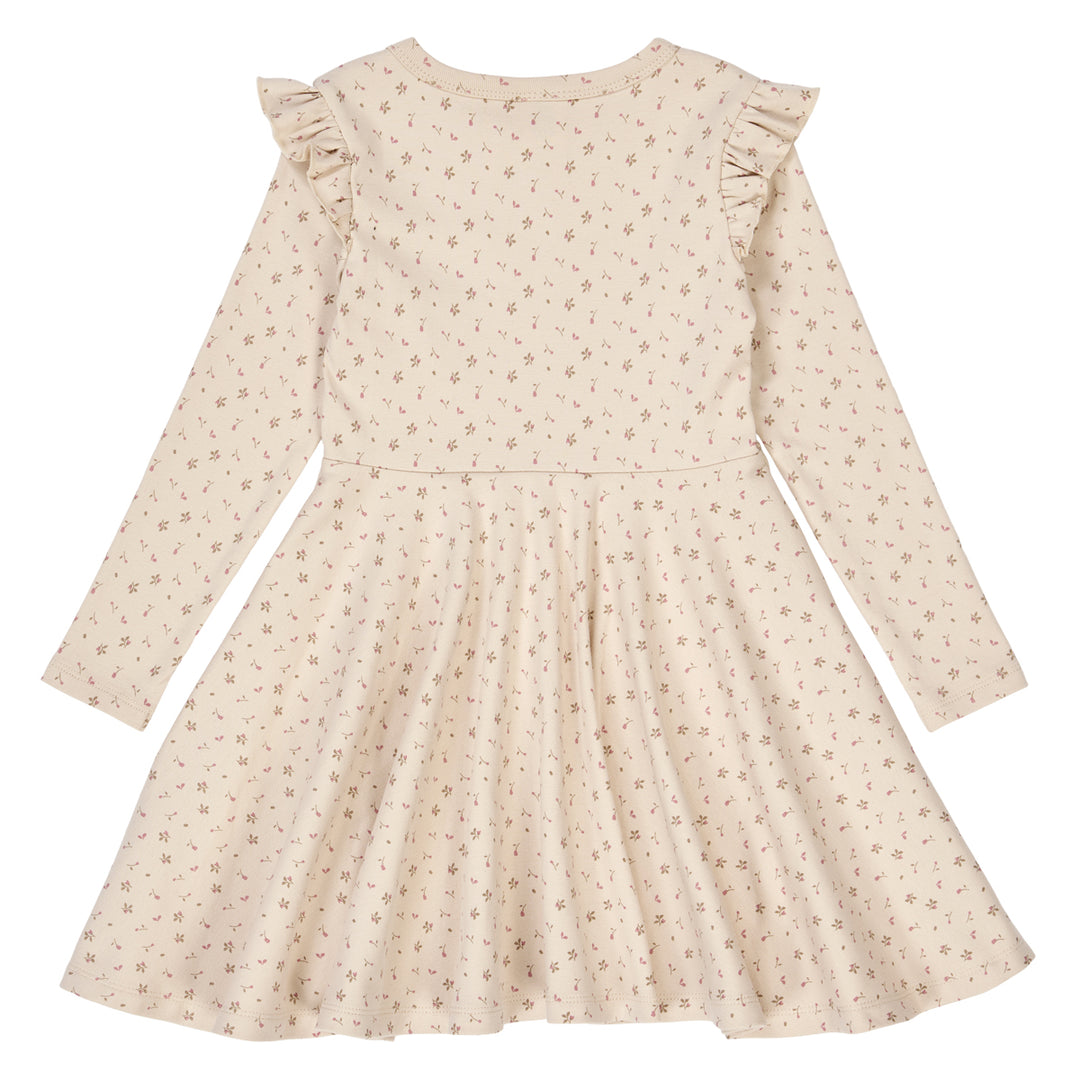 ASTER rib flowerprinted swing dress