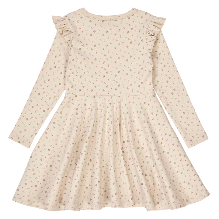ASTER rib flowerprinted swing dress