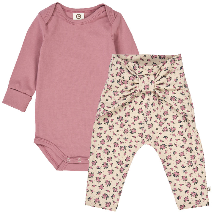 ZINNA ffloral printed pants & body set