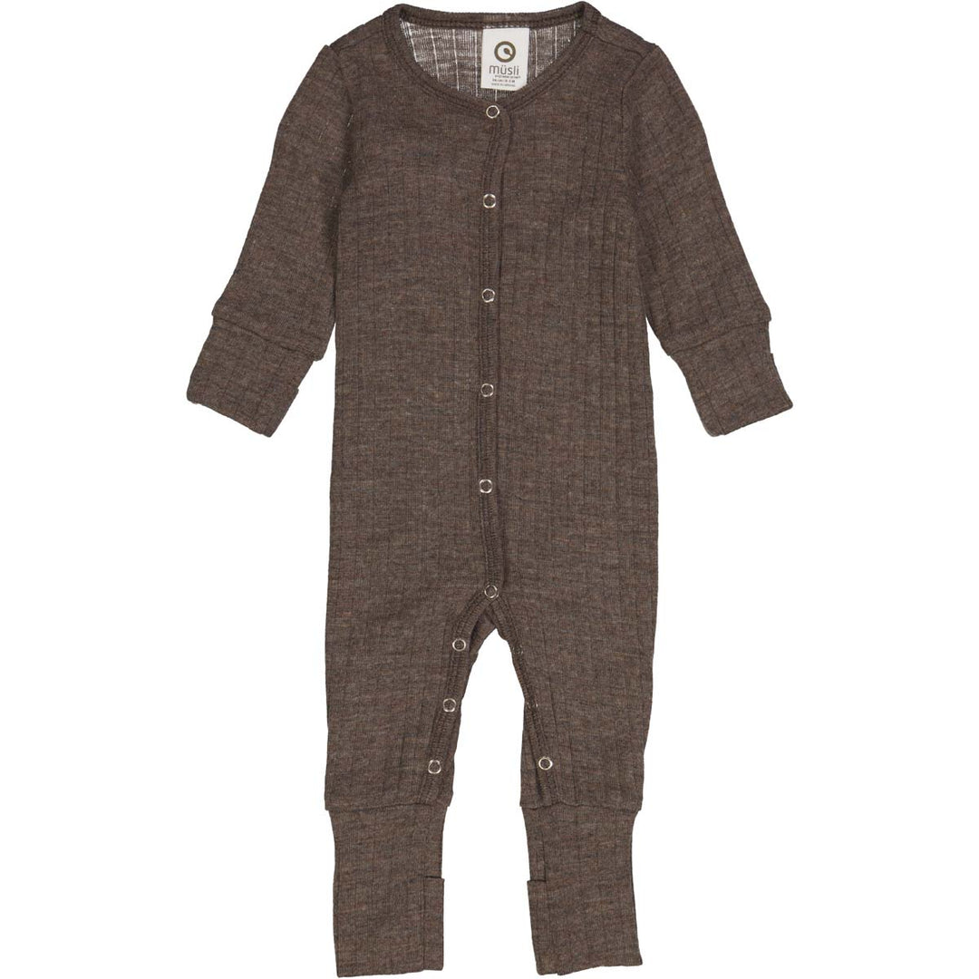 WOOLLY RIB bodysuit with feet