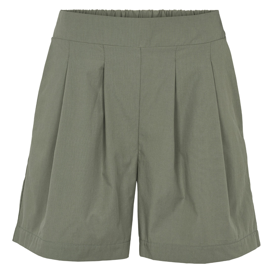 POPLIN pleat shorts