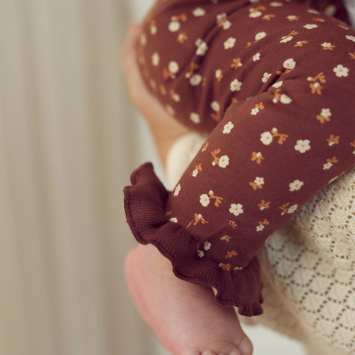 CEDAR floral printed frill pants
