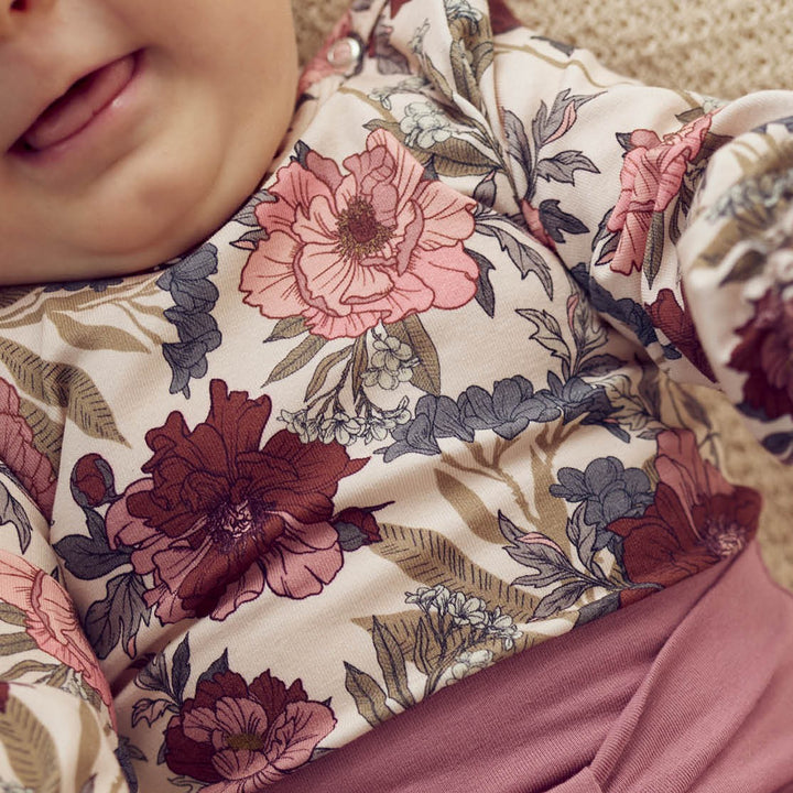 BLISS floral printed puff sleeve top