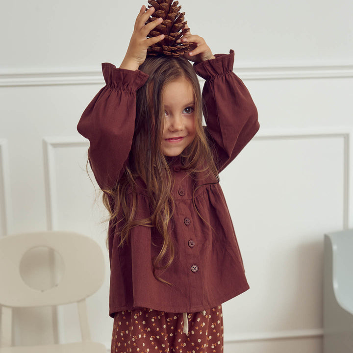TWILL frill shirt