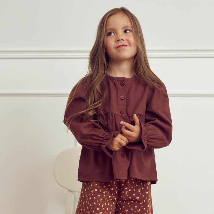 TWILL frill shirt