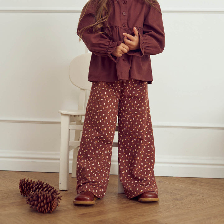 CEDAR floral printed flared pants