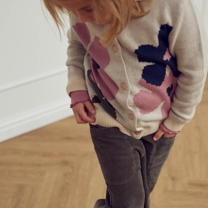 ZINNA floral embroidery knit cardigan
