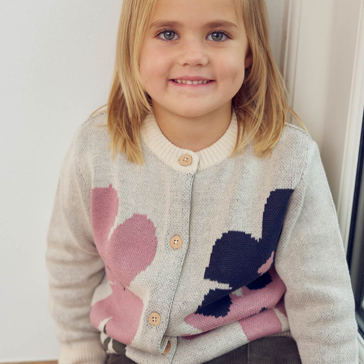 ZINNA floral embroidery knit cardigan